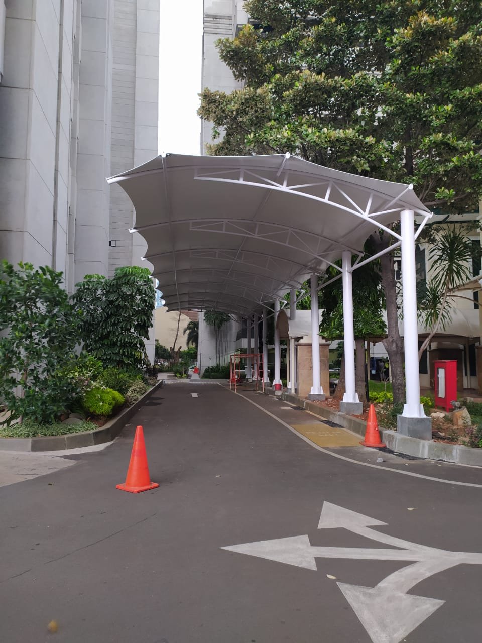 Kanopi Membran Pintu Masuk di Kemhan RI