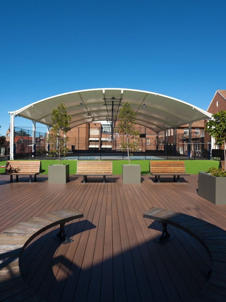 Canopy Membrane Lapangan Padel Jakarta Selatan Modern