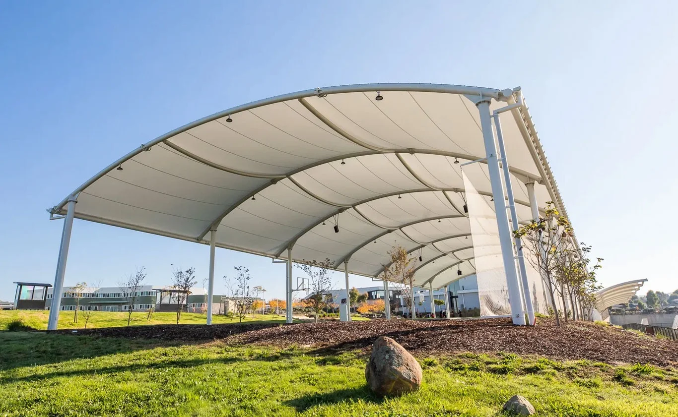 Hasil jadi pemasangan canopy atap membrane