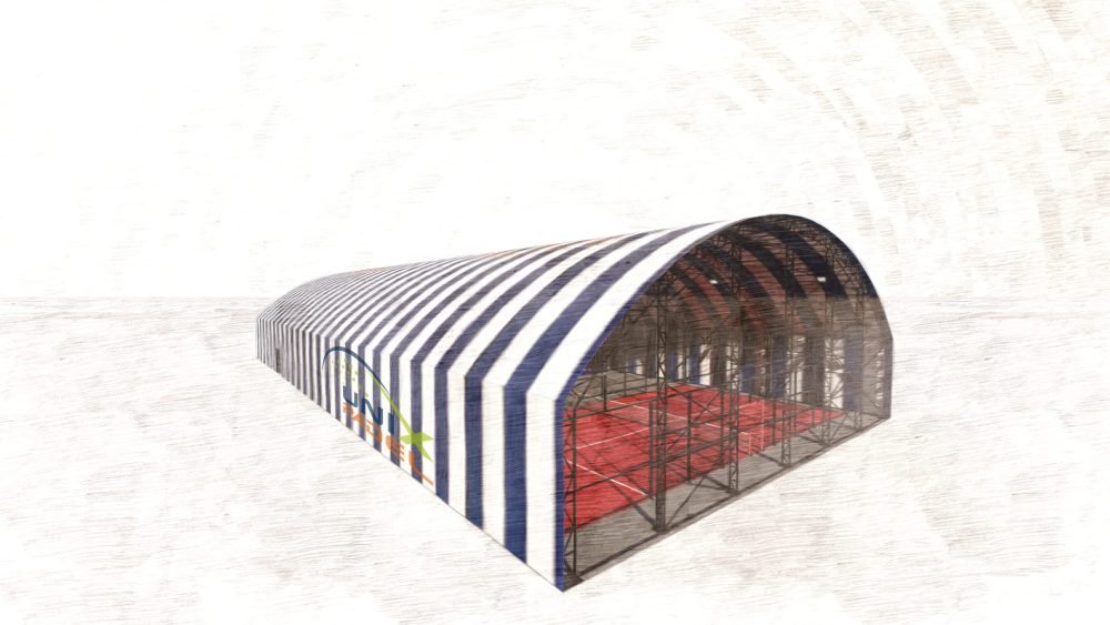 Lapangan Padel Modern Menggunakan Atap Membran Jakarta Barat