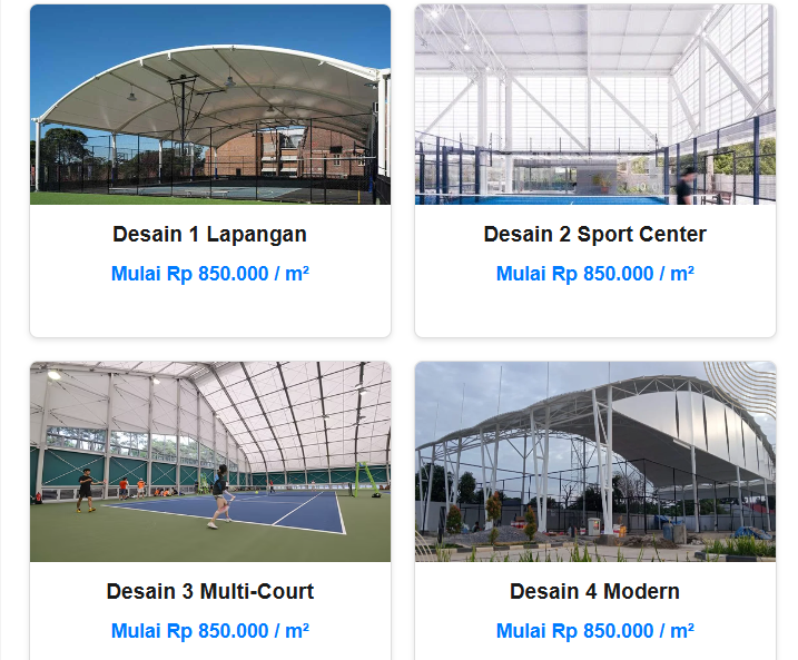 Canopy membrane lapangan padel depok
